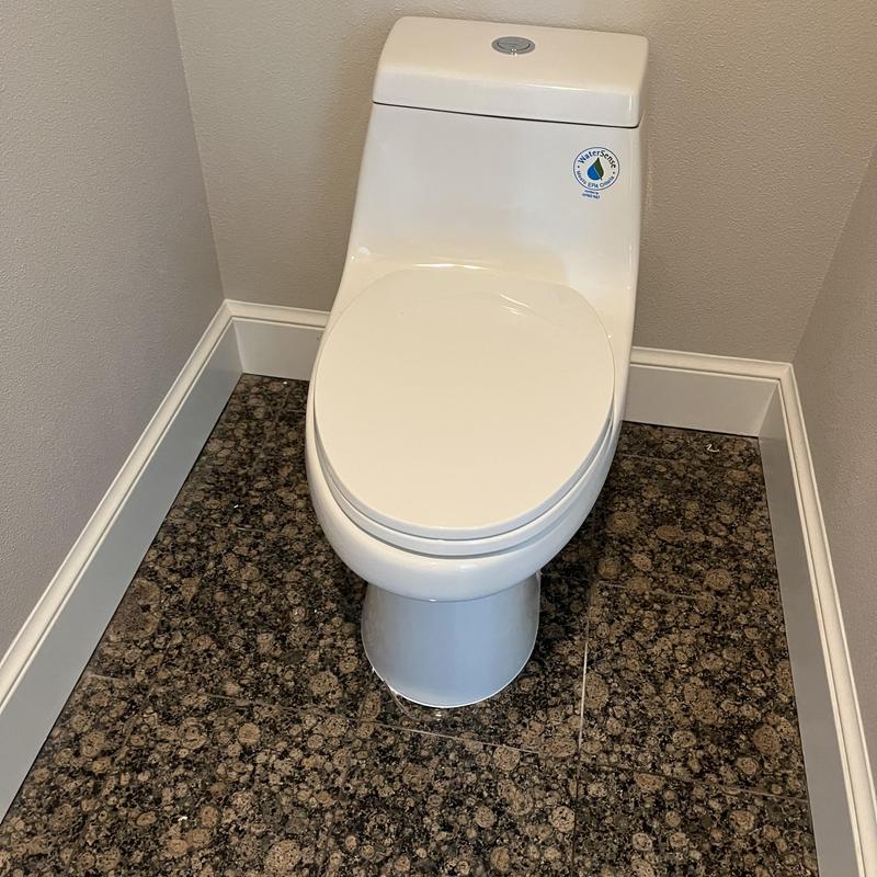 Toilet installation with new supply line and silicone seal
