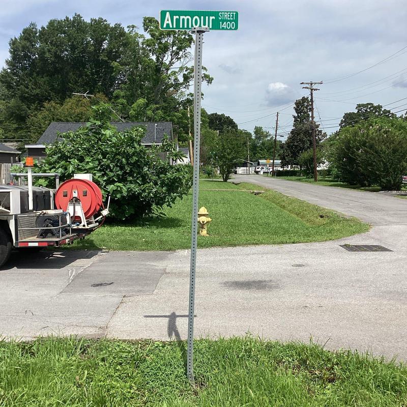 Sewer line cleanout with jetting equipment on street side Sewer line cleanout with jetting equipment on street side