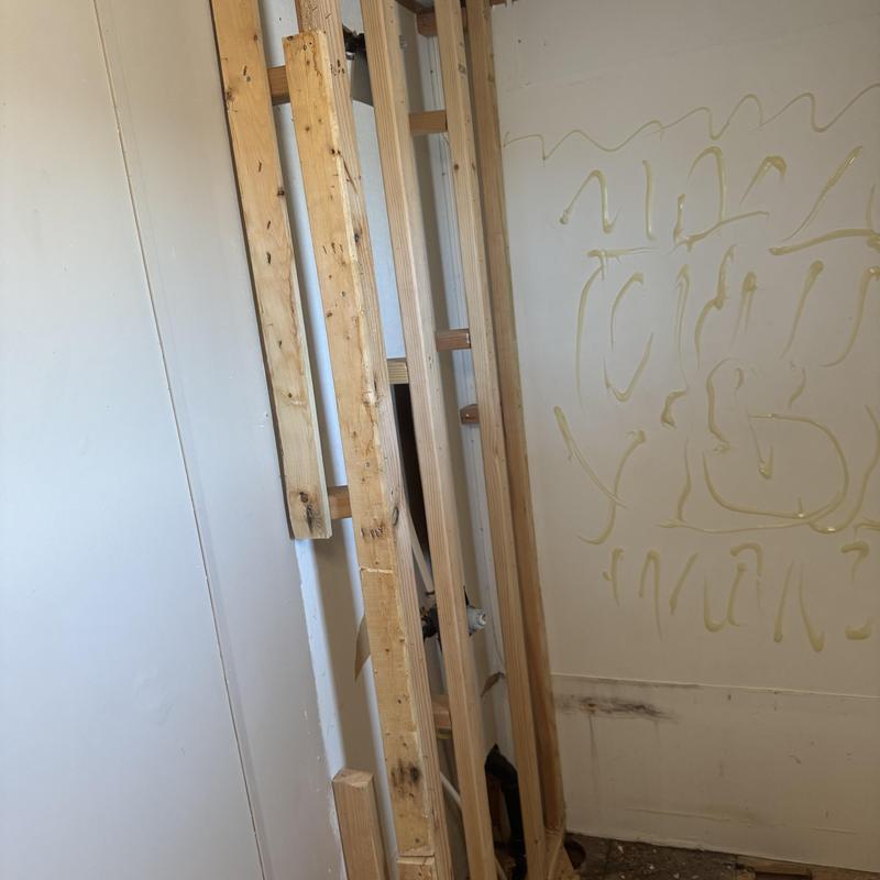 Shower enclosure framing and waterproofing prep in Buckeye