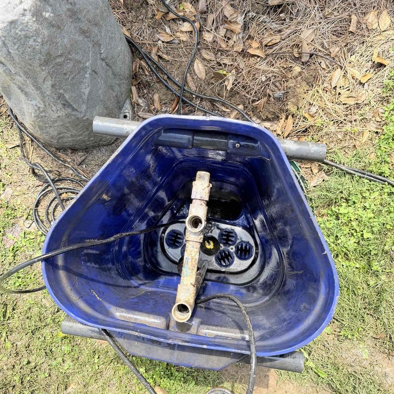 Pump housing and check valve removal outdoors