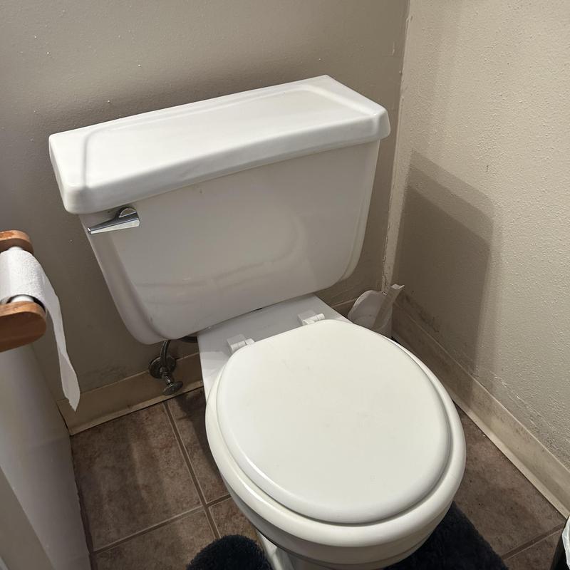 Toilet tank and flush valve rebuild in bathroom corner Toilet tank and flush valve rebuild in bathroom corner