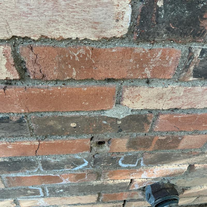 Copper pipe extension and brick wall modification