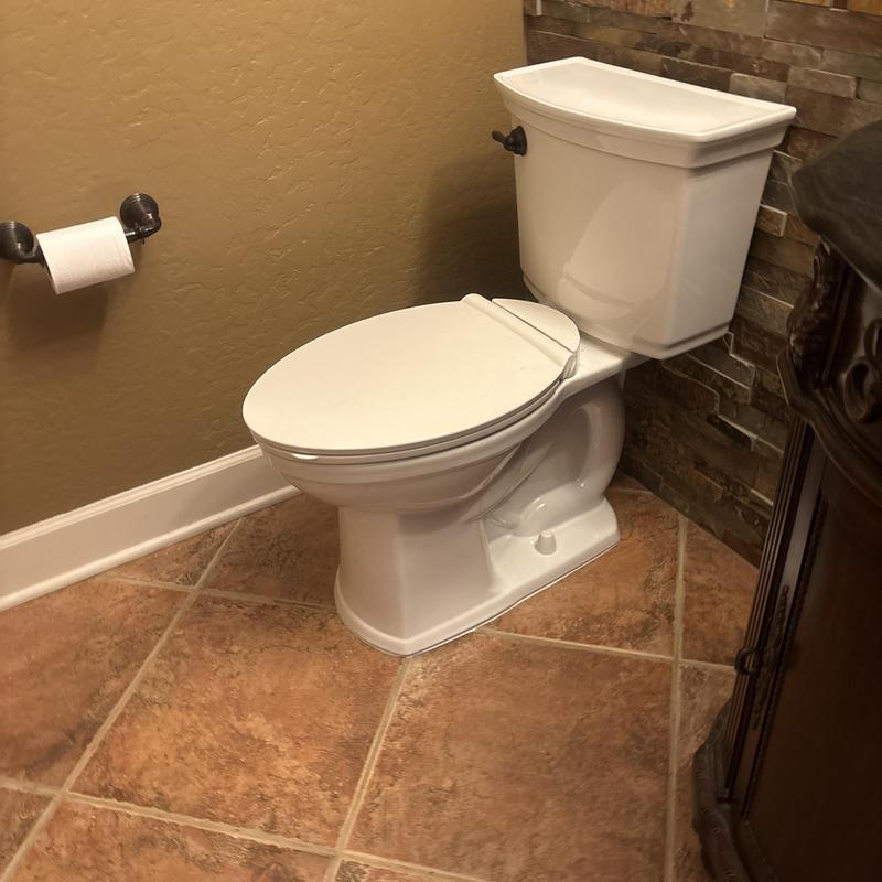 Toilet installation with quarter turn angle stop and flange repair