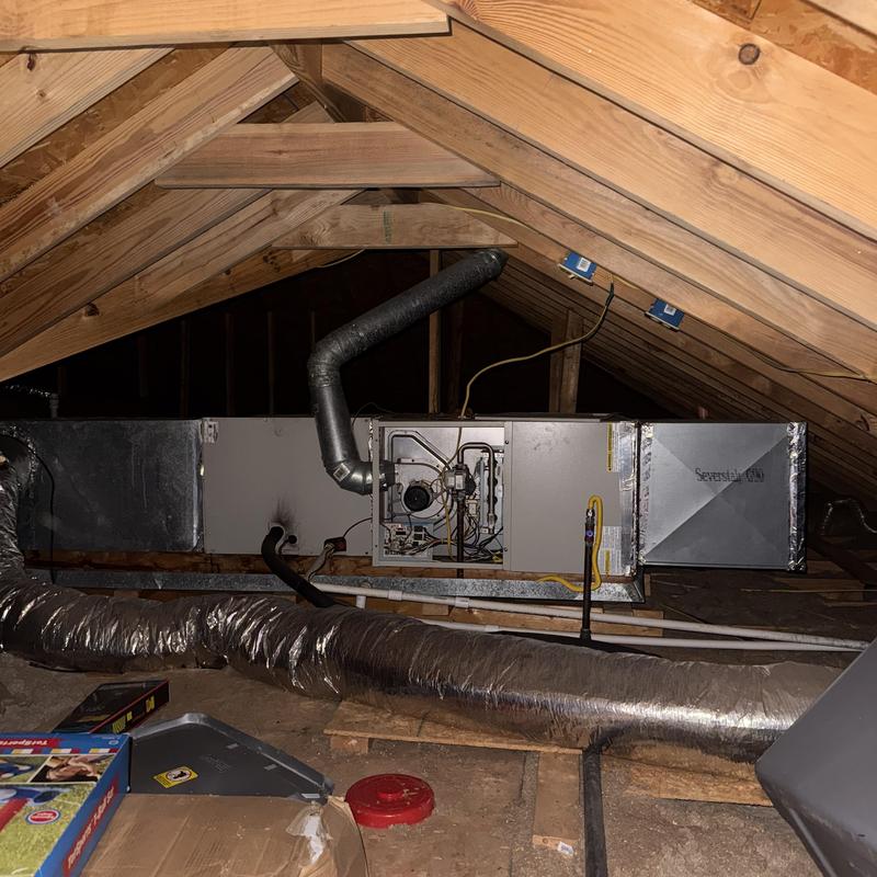 R-22 HVAC unit with dirty compressor in attic R-22 HVAC unit with dirty compressor in attic