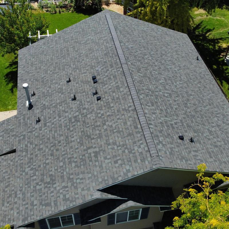 Owen's Corning Williamsburg gray shingle roof installation Owen's Corning Williamsburg gray shingle roof installation