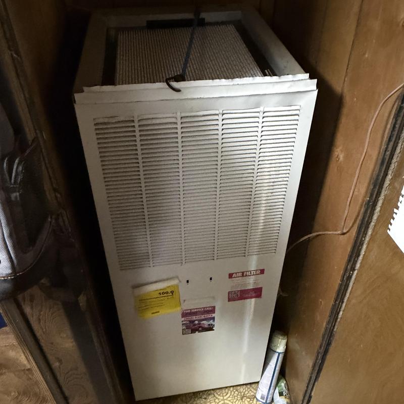 Electric furnace air filter installation in basement Electric furnace air filter installation in basement