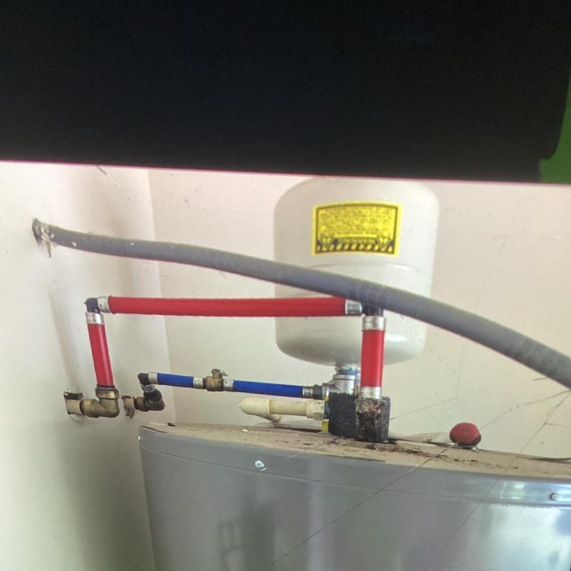 50-gallon electric water heater with CPVC piping 50-gallon electric water heater with CPVC piping