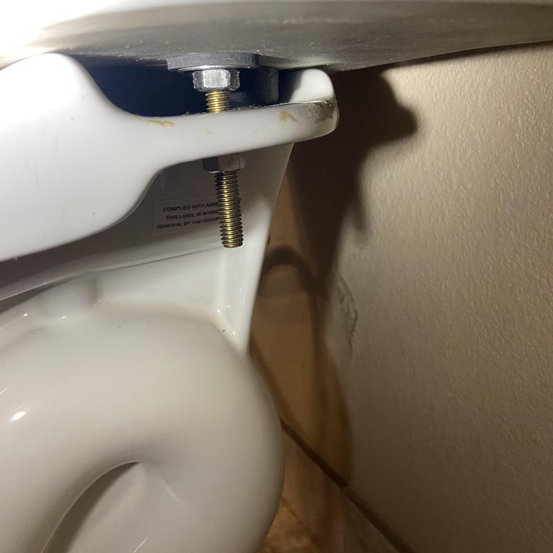 Toilet tank to bowl connection with mounting bolt Toilet tank to bowl connection with mounting bolt