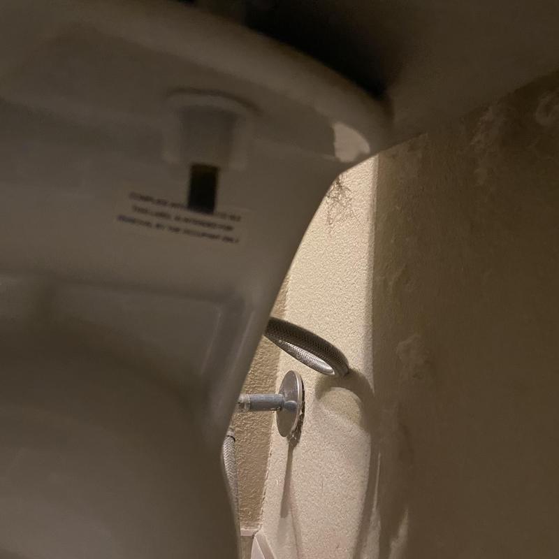 Toilet tank to bowl connection leak inspection Toilet tank to bowl connection leak inspection