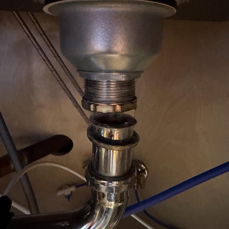 Kitchen sink tailpiece and slip joint nut repair