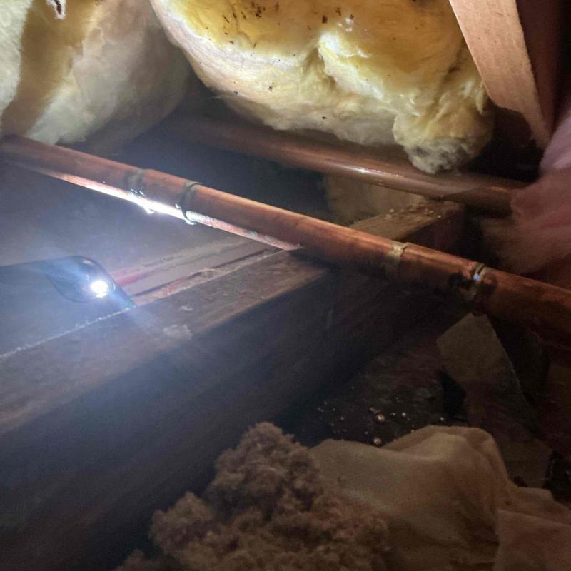 Copper pipe replacement in insulated crawl space