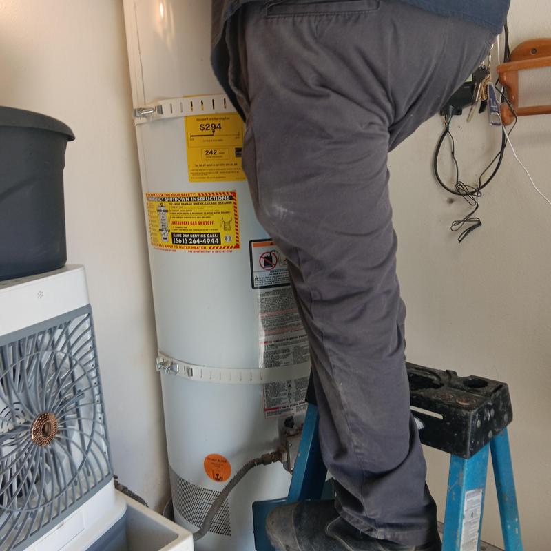 40 gallon natural gas water heater installation in Lancaster