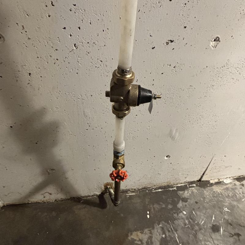 PRV and gate valve on water supply line PRV and gate valve on water supply line