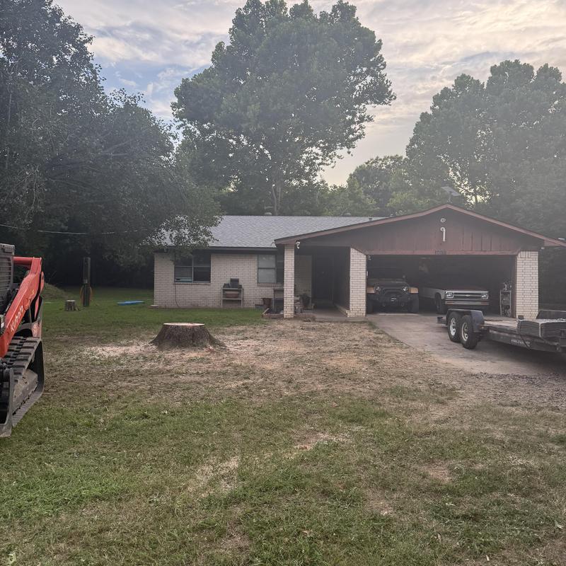 Tree stump removal and yard cleanup at residential property Tree stump removal and yard cleanup at residential property