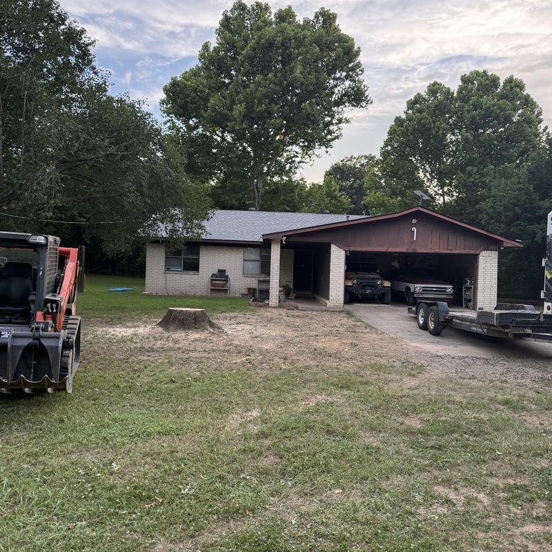 Tree stump removal at residential property in Wister, OK Tree stump removal at residential property in Wister, OK