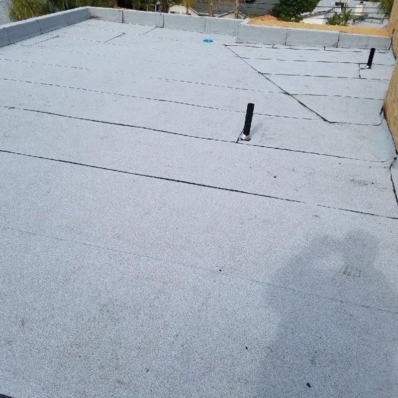 Flat roof membrane with vents and flashing in Alhambra Flat roof membrane with vents and flashing in Alhambra