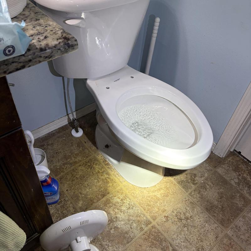 Toilet base leak with water pooling on floor Toilet base leak with water pooling on floor