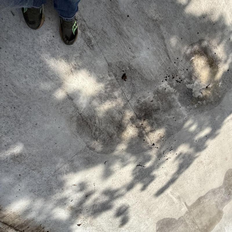 TPO waterproof membrane with dirt and wear marks TPO waterproof membrane with dirt and wear marks