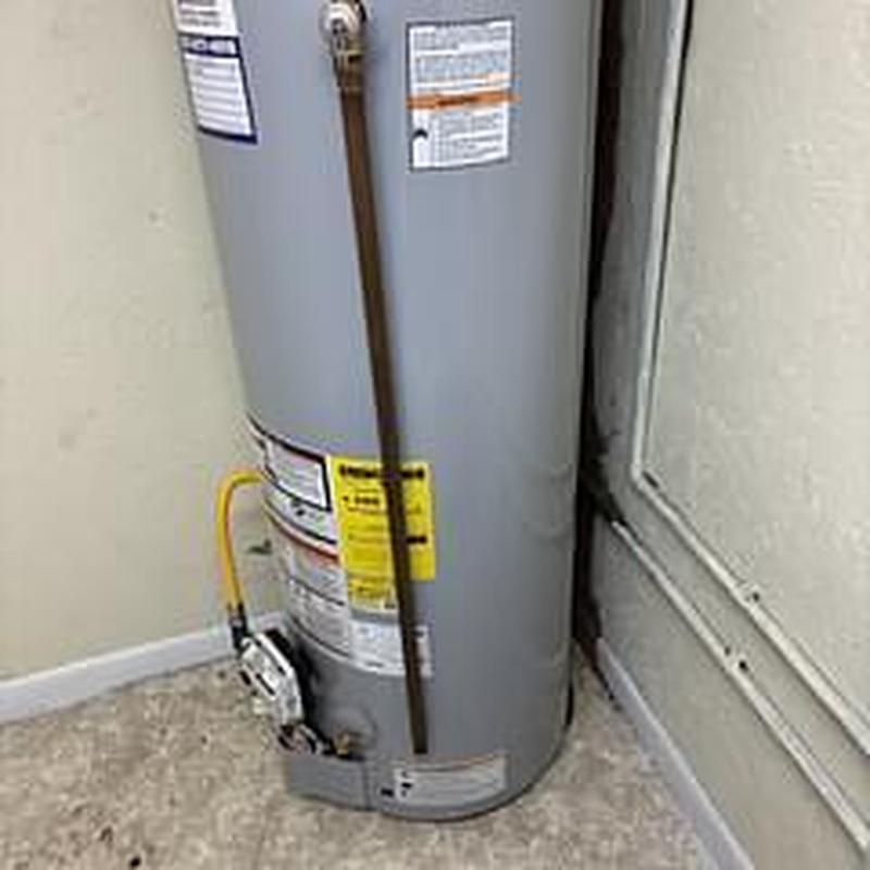 40 gallon gas water heater installation in corner