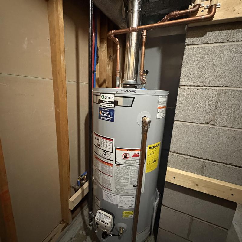 40 gallon gas water heater with new copper piping 40 gallon gas water heater with new copper piping