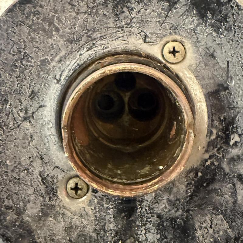 Delta shower cartridge valve with mounting screws