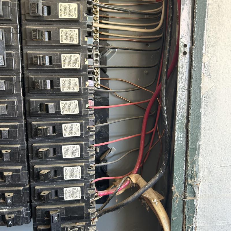 Electrical breaker panel with wired circuit breakers