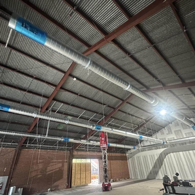 Double wall insulated commercial ductwork installation