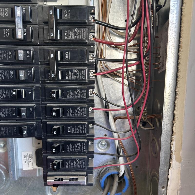 Circuit breaker panel with wiring installed in Kuna, ID