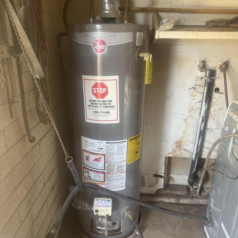 Rheem 50-gallon gas water heater replacement