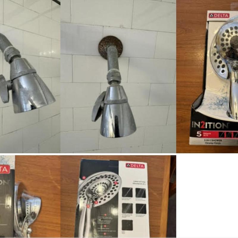 Handheld shower head and fixture installation steps