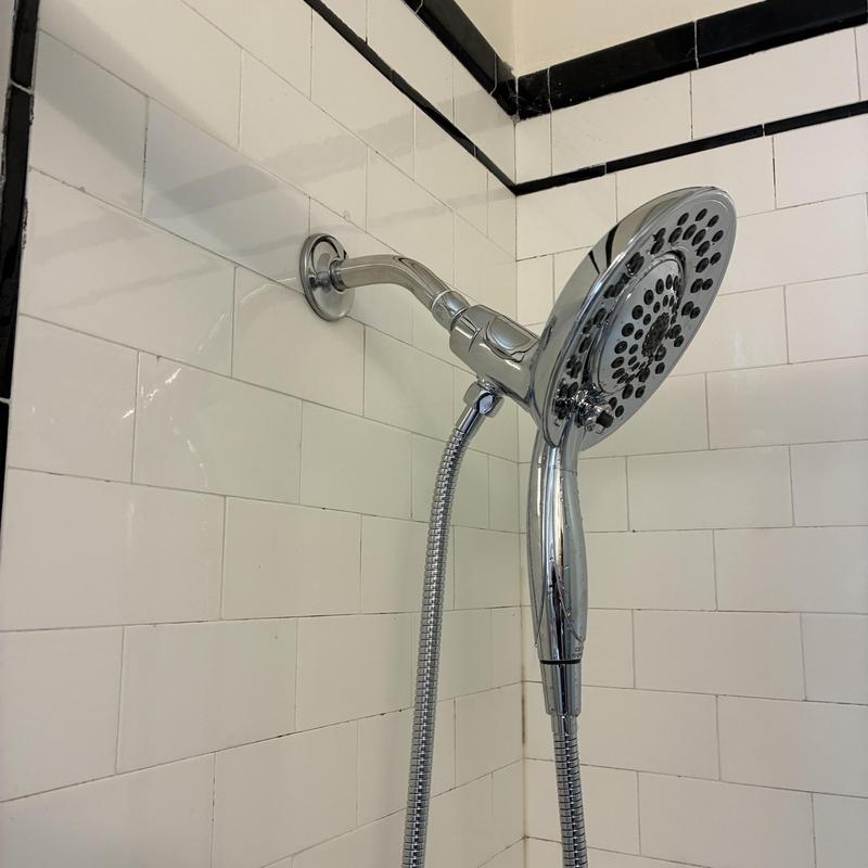 Handheld shower head and wall mount installation