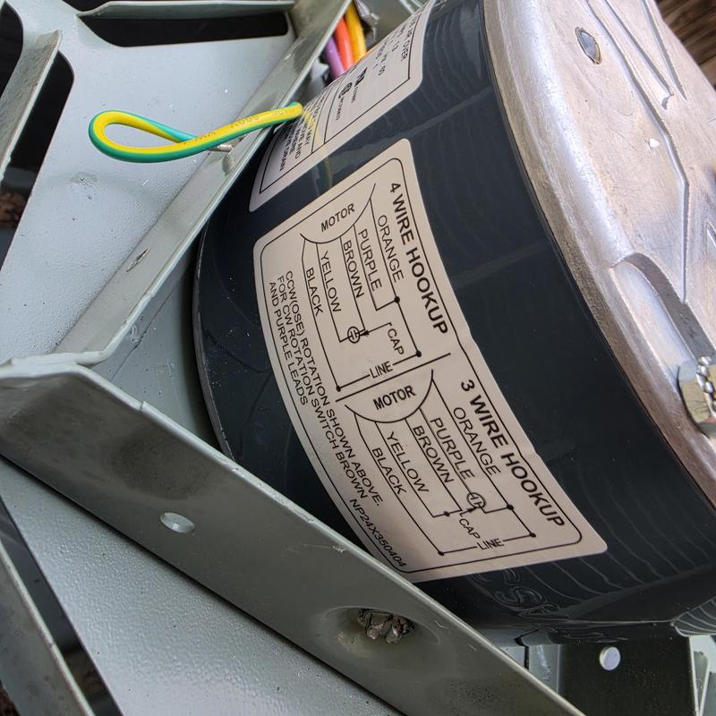 Condenser fan motor wiring diagram on AC unit