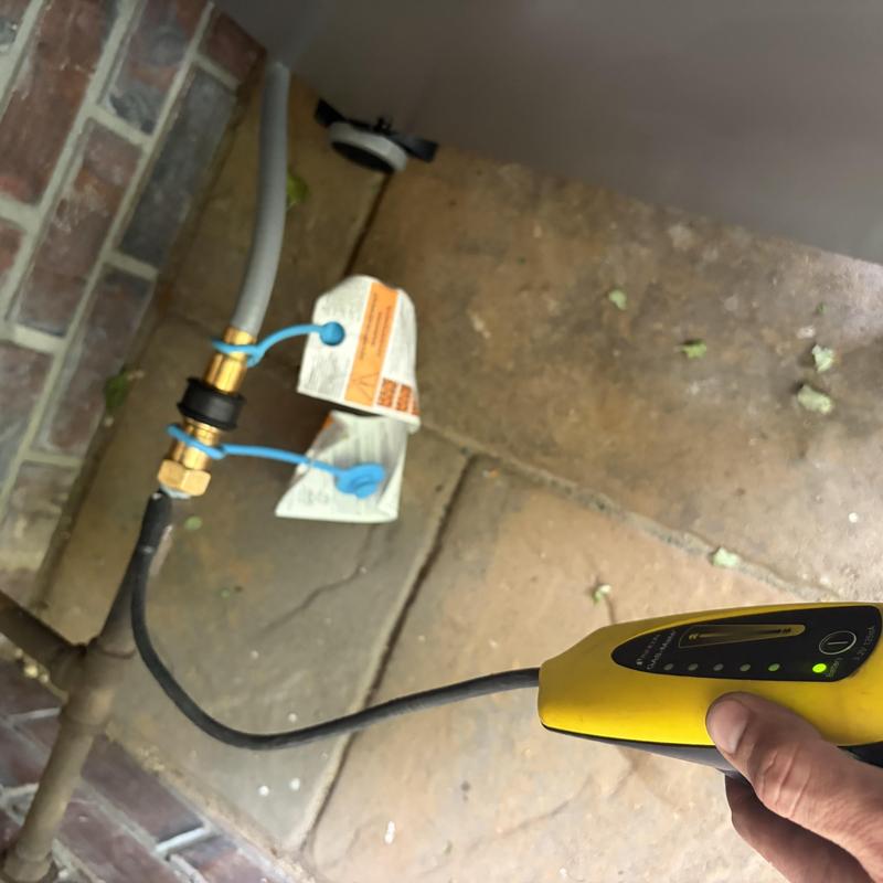Barbecue gas quick-connect fitting with leak tester