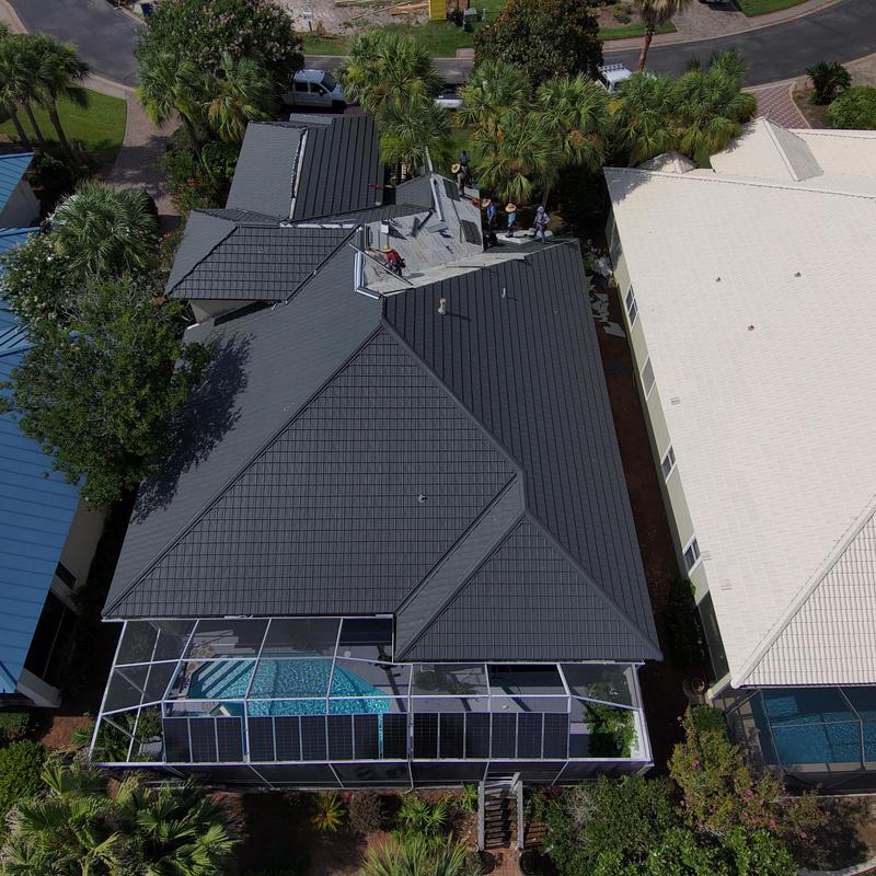 Worthouse Ulta modular steel roof in Pacific Gray Worthouse Ulta modular steel roof in Pacific Gray