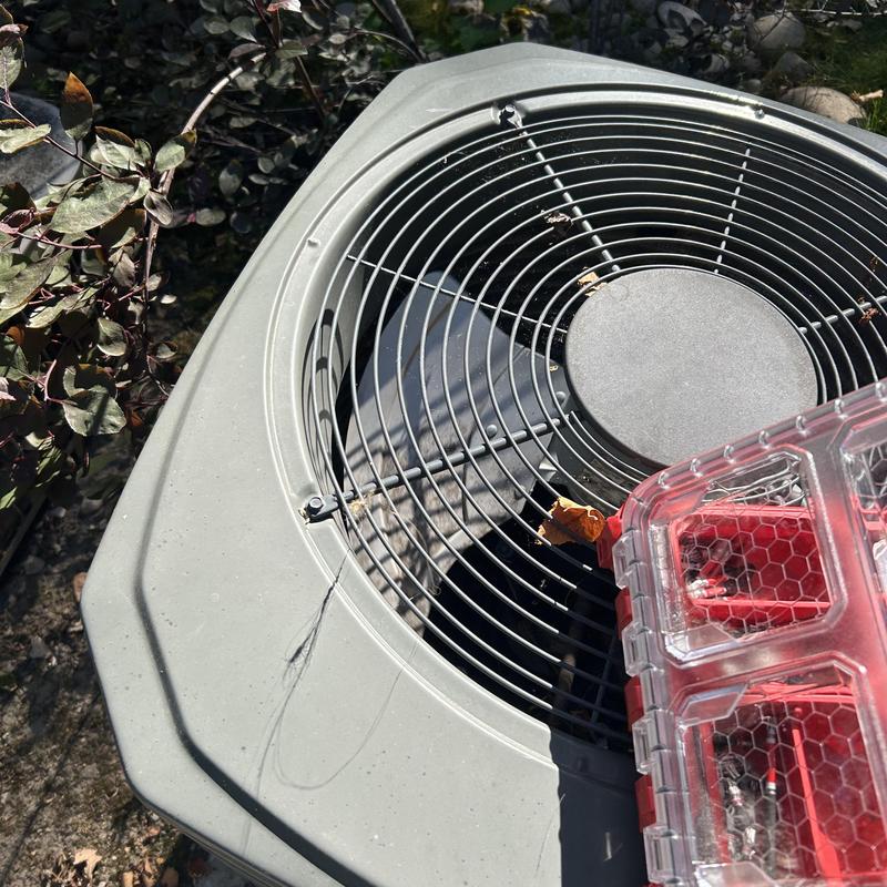 Air conditioning unit fan with electrical testing tools Air conditioning unit fan with electrical testing tools