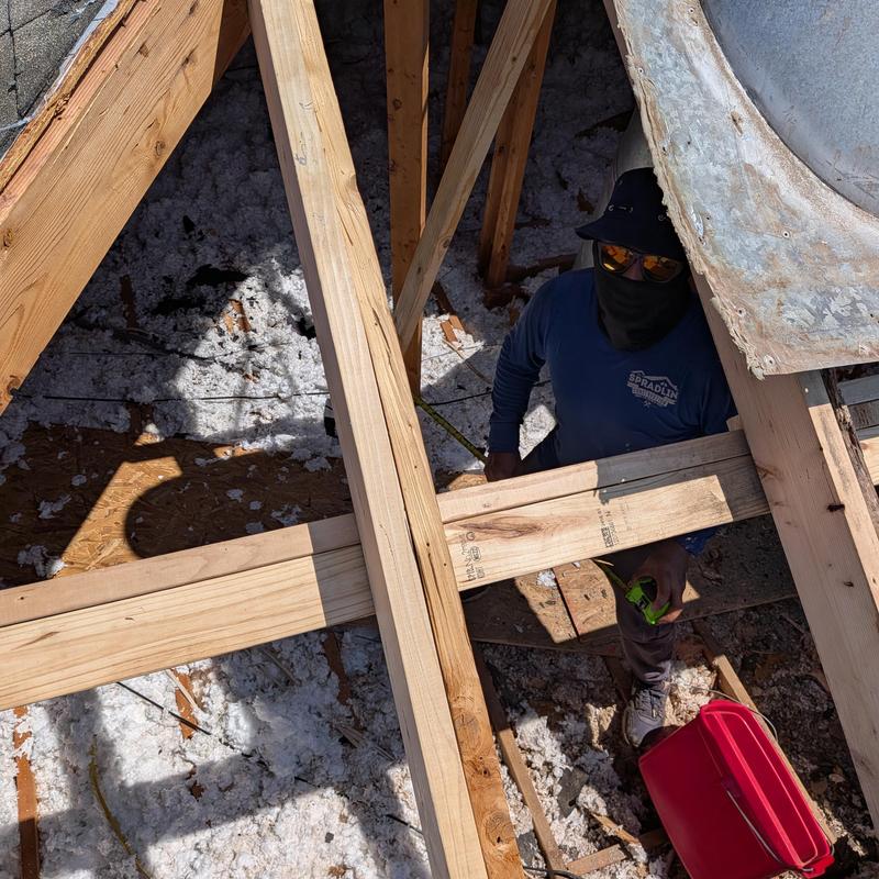 Chimney and attic carpentry framing in Meridianville