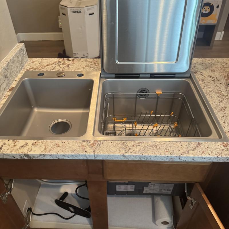 Sink dishwasher combo unit installation in Casita kitchen Sink dishwasher combo unit installation in Casita kitchen