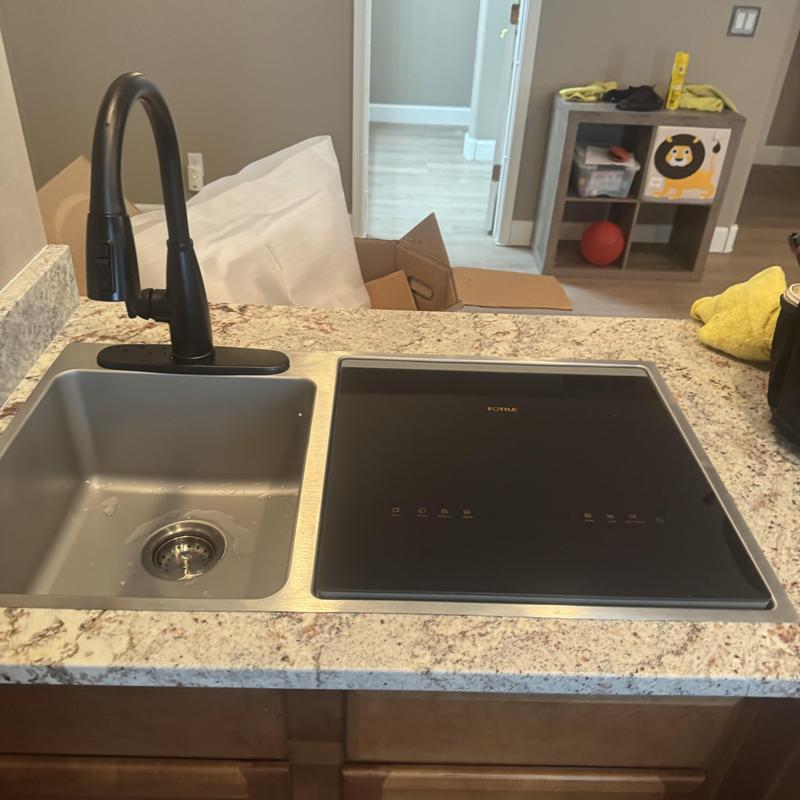 Delta faucet and Fotile dishwasher sink combo installation Delta faucet and Fotile dishwasher sink combo installation