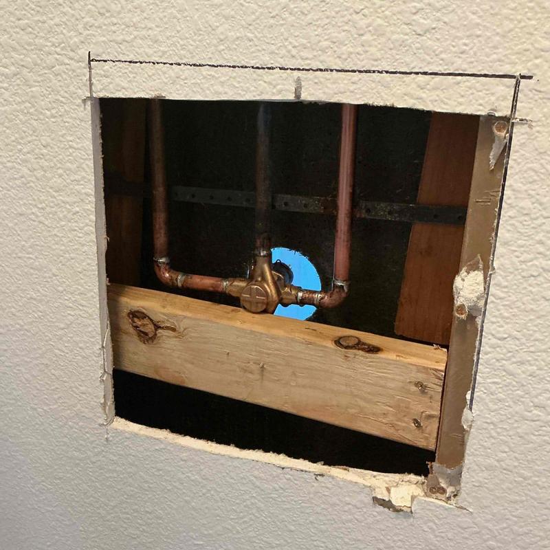 Moen tub shower valve installation behind wall