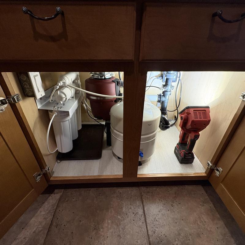 5 Stage Reverse Osmosis System under sink with pressure valve