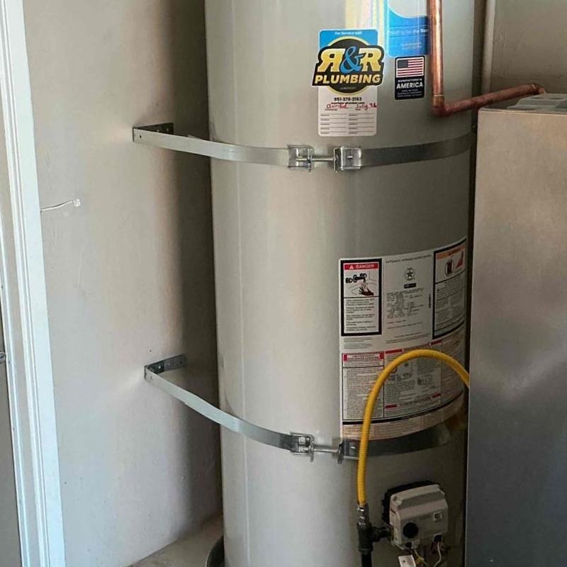 50-gallon Bradford White water heater installation