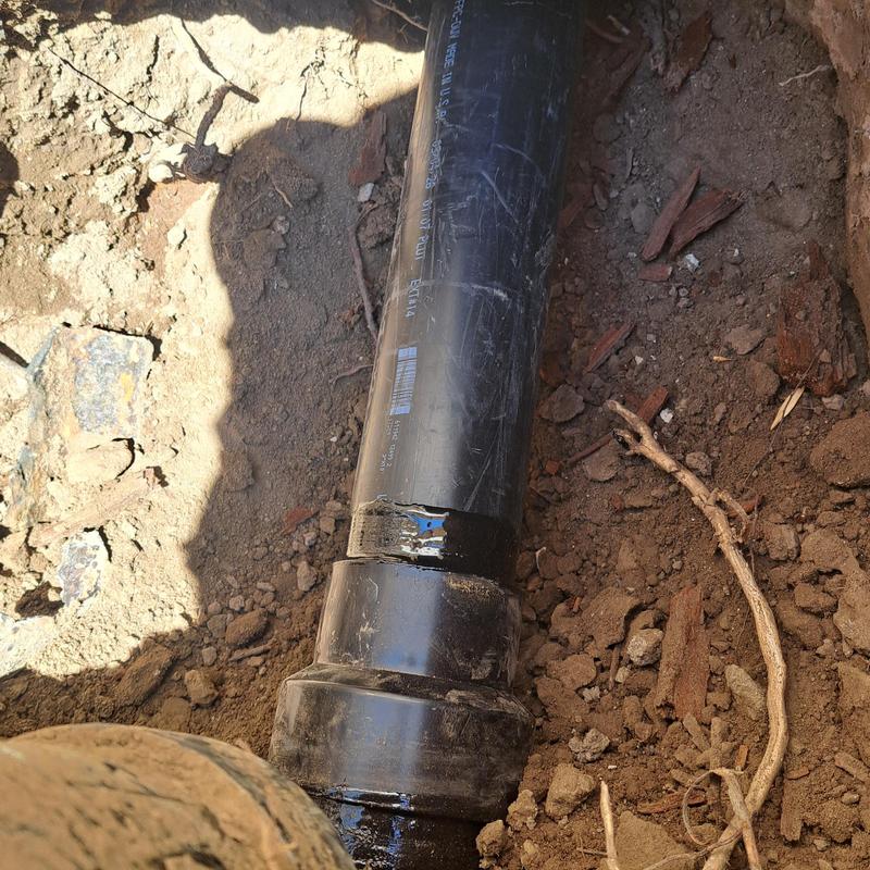 Cast iron sewer pipe section removed under crawl space Cast iron sewer pipe section removed under crawl space