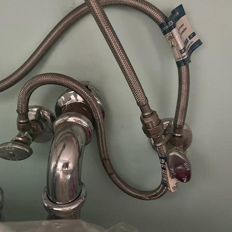 Angle stop valves and water supply lines installation