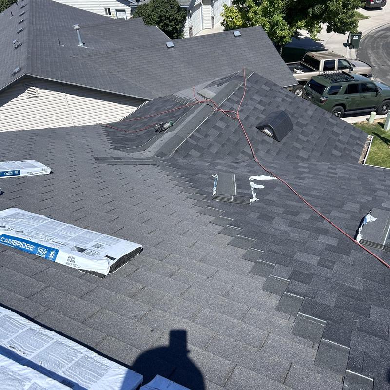 IKO Cambridge shingle roof installation over old three tab roof IKO Cambridge shingle roof installation over old three tab roof