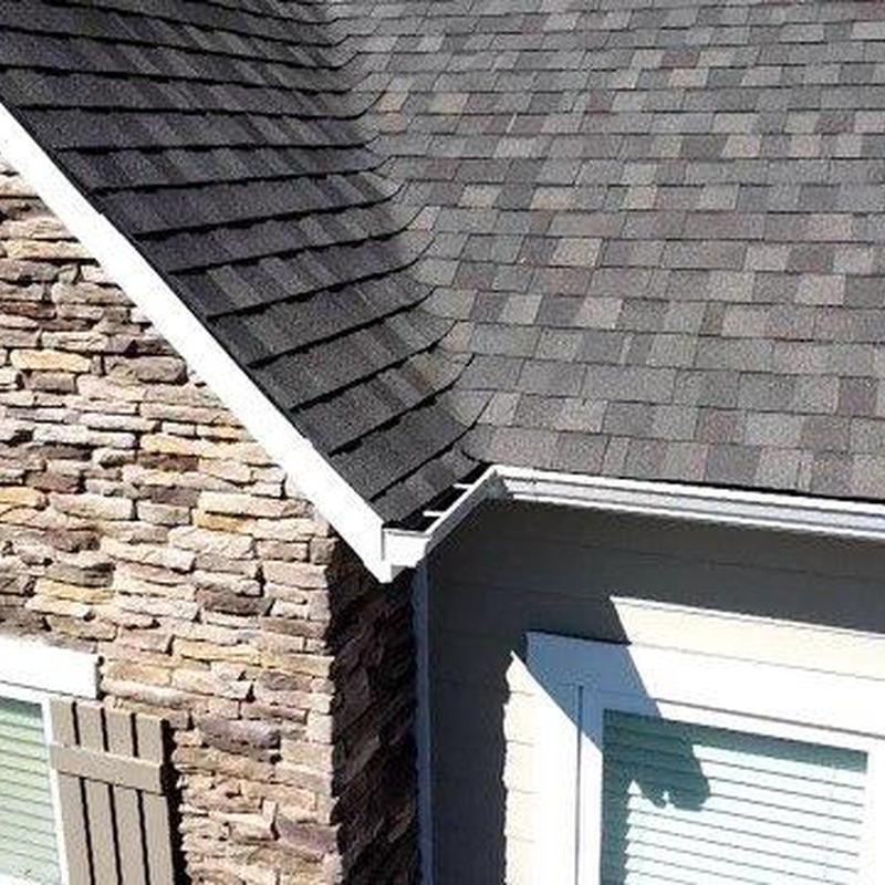 Pipe boot and asphalt shingles on residential roof