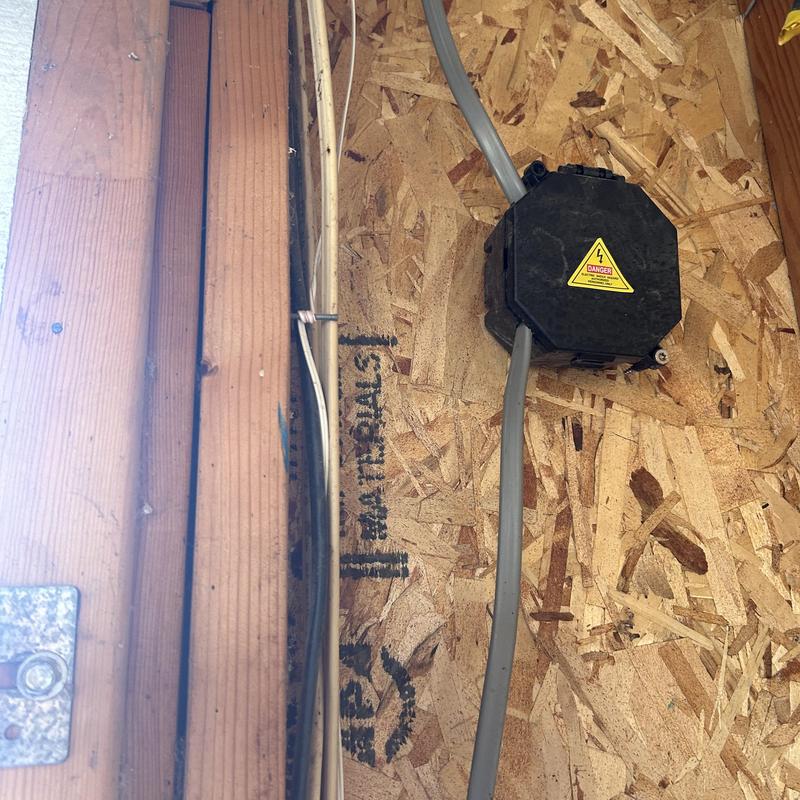 Electrical junction box with conduit wiring installation Electrical junction box with conduit wiring installation
