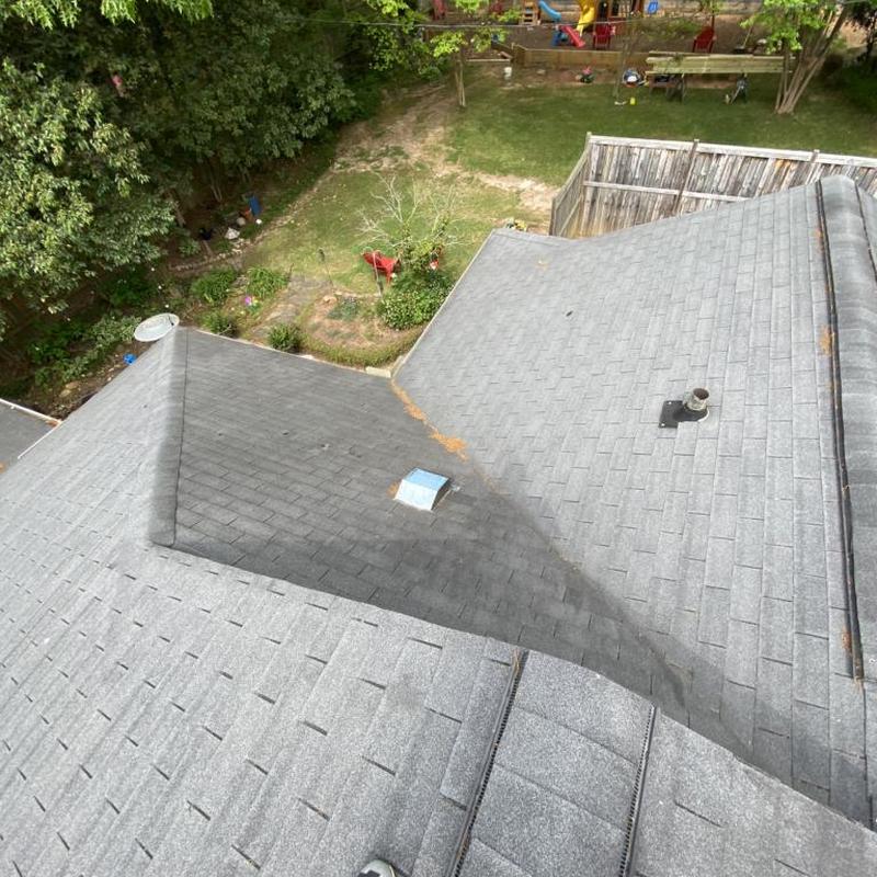 Asphalt shingle roof inspection for storm damage estimate