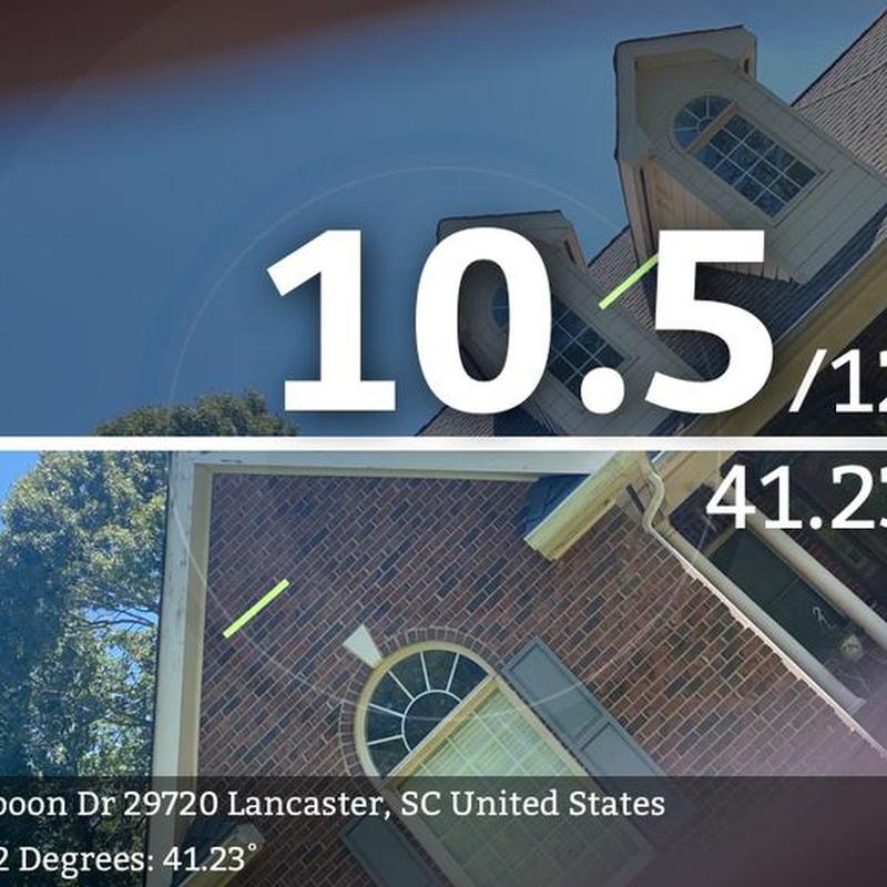 Roof shingles hail and wind damage inspection markers