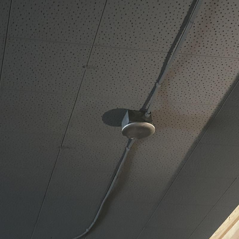 Ceiling conduit with junction box and wiring Ceiling conduit with junction box and wiring