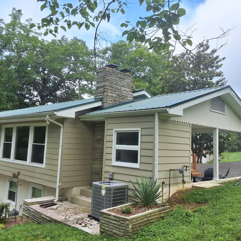 Metal roof overlay on residential home in Bristol TN